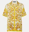 Dolce & Gabbana Majolica Short-sleeved Shirt In Multicoloured