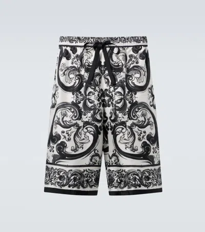 Dolce & Gabbana Elastic Waist Shorts In Multi