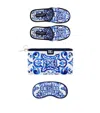 Dolce & Gabbana Majolica Slippers And Sleep Mask Travel Set