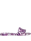 Dolce & Gabbana Women Slide Stampa Maiolica In Purple