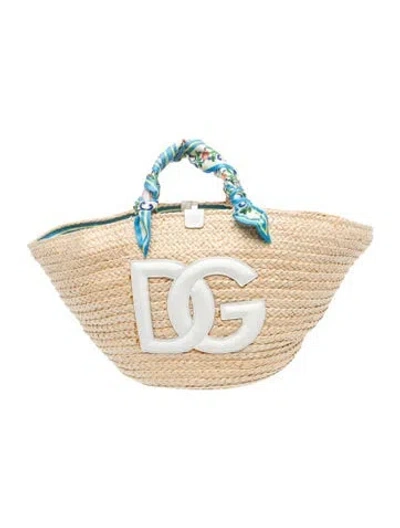 Pre-owned Dolce & Gabbana Majolica Tote In Neutrals