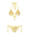Dolce & Gabbana Majolica Triangle Bikini In Yellow