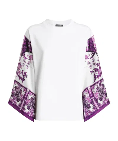 Dolce & Gabbana Majolica-print Blouse In White