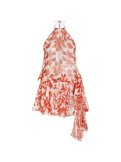 Dolce & Gabbana Majolica-print Chiffon Short Dress In Multi