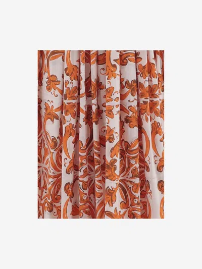 Dolce & Gabbana Majolica-print Cotton Poplin Dress In Multi