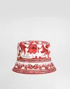 Dolce & Gabbana Majolica-print Drill Bucket Hat In Multi