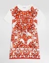 Dolce & Gabbana Majolica-print Jersey Dress In Multi