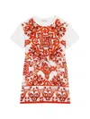 Dolce & Gabbana Majolica-print Jersey Dress In White