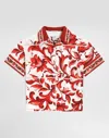 Dolce & Gabbana Majolica-print Poplin Hawaii Shirt In Red