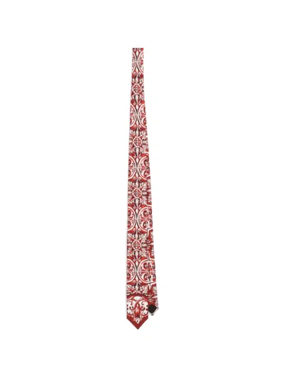 Dolce & Gabbana Majolica-print Silk Tie In Multi