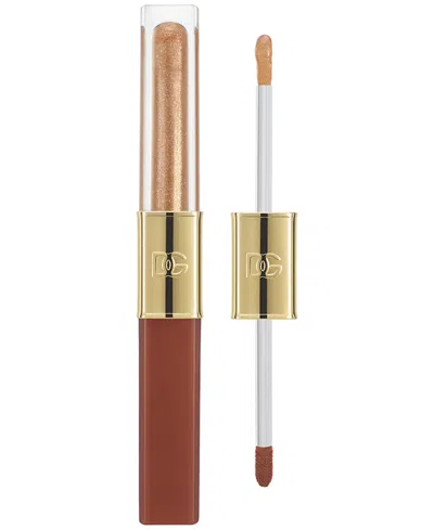 Dolce & Gabbana Make It Double Lip Gloss, 0.06 Oz. In Brown