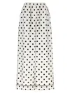 Dolce & Gabbana Silk Polka Dot Print Pajama In White/black