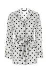 Dolce & Gabbana Polka-dot Long-sleeved Pajama Shirt In Multicolor