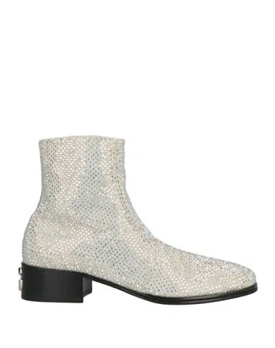 Dolce & Gabbana Man Ankle Boots Beige Size 7 Polyester, Textile Fibers, Polyamide In Sand