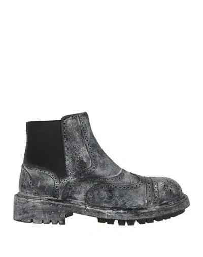 Dolce & Gabbana Man Ankle Boots Black Size 6 Leather