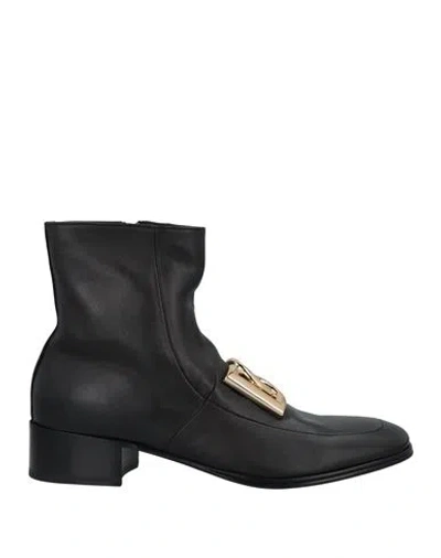 Dolce & Gabbana Man Ankle Boots Black Size 6 Leather