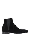Dolce & Gabbana Black Suede Leather Mid Calf Men Boots Shoes In Black