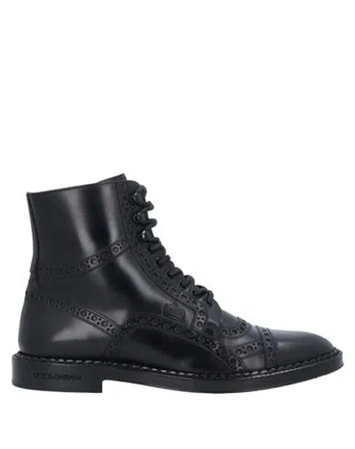 Dolce & Gabbana Ankle Boots In Black