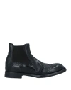 Dolce & Gabbana Black Leather Ankle Boots Slip On Shoes In Black