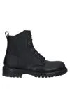 Dolce & Gabbana Black Lace Up Mid Calf Boots Men Shoes In Black