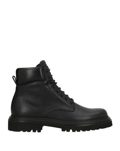 DOLCE & GABBANA DOLCE & GABBANA MAN ANKLE BOOTS BLACK SIZE 9 CALFSKIN, LAMBSKIN