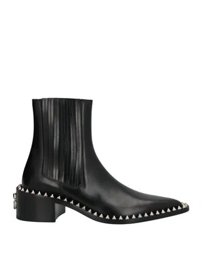 Dolce & Gabbana Man Ankle Boots Black Size 7 Calfskin, Viscose, Polyester