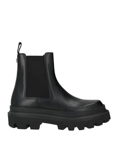 Dolce & Gabbana Man Ankle Boots Black Size 8.5 Leather