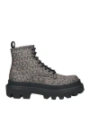 Dolce & Gabbana Dolce&gabbana Stivaletti Uomo Tessuto Marrone/nero In Grey