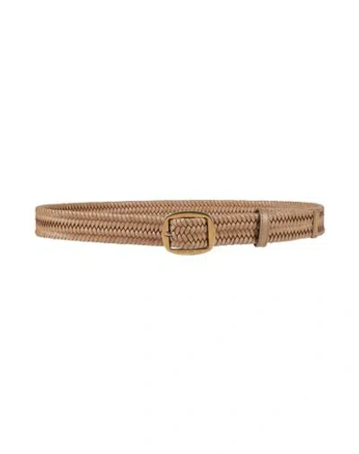 Dolce & Gabbana Man Belt Beige Size 39.5 Leather In Sand