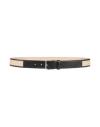 Dolce & Gabbana Man Belt Beige Size 39.5 Linen, Calfskin In Beige