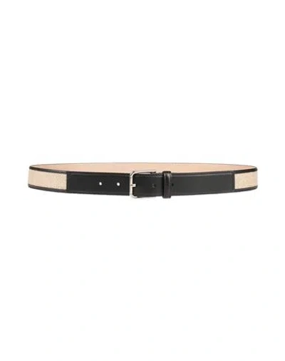Dolce & Gabbana Man Belt Beige Size 39.5 Linen, Calfskin