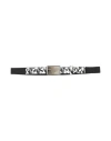 Dolce & Gabbana Man Belt Black Size 24.8 Calfskin, Textile Fibers In Black