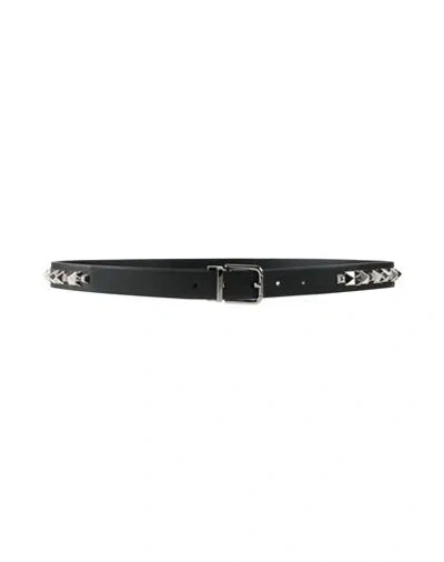 Dolce & Gabbana Man Belt Black Size 39.5 Calfskin In Blue