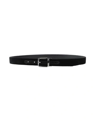 Dolce & Gabbana Man Belt Black Size 39.5 Viscose, Calfskin