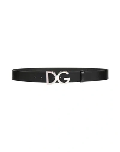 Dolce & Gabbana Man Belt Black Size 43.5 Calfskin