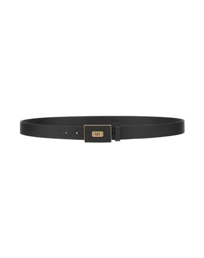 Dolce & Gabbana Man Belt Black Size 43.5 Calfskin