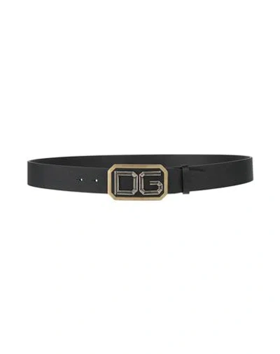 Dolce & Gabbana Man Belt Black Size 43.5 Calfskin