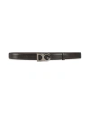 Dolce & Gabbana Man Belt Chocolate Brown Size 38 Calfskin In Brown