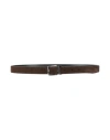 Dolce & Gabbana Man Belt Chocolate Brown Size 39.5 Calfskin In Brown