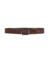 Dolce & Gabbana Man Belt Chocolate Brown Size 34 Calfskin In Brown