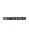 Dolce & Gabbana Man Belt Dove Grey Size 38 Cotton, Polyurethane, Polyester, Calfskin