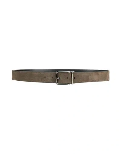 Dolce & Gabbana Man Belt Military Green Size 34 Calfskin