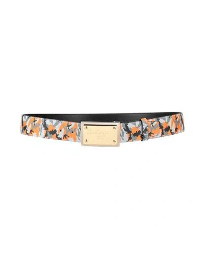 Dolce & Gabbana Man Belt Orange Size 39.5 Calfskin