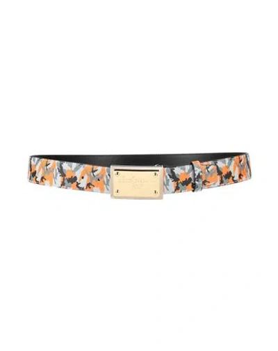 Dolce & Gabbana Man Belt Orange Size 36 Calfskin
