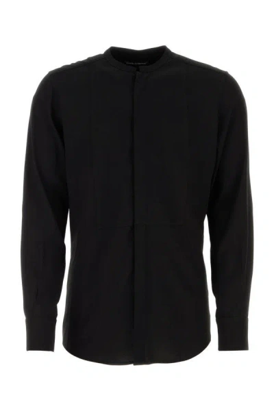 Dolce & Gabbana Man Black Crepe Shirt