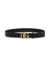 Dolce & Gabbana Logo-plaque Leather Belt In Brown