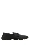 Dolce & Gabbana Dg Logo Leather Loafers In Black