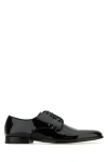 Dolce & Gabbana Derby Lace-up Shoes In Patent Leather In Black