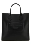 DOLCE & GABBANA DOLCE & GABBANA MAN BLACK LEATHER SHOPPING BAG