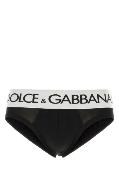 Dolce & Gabbana Black Stretch Cotton Brief